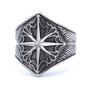Mecylife Punk Viking đồ trang sức nhẫn Bắc Âu Octagon Sao Knot phong cách gỉ miễn phí thép không gỉ nhẫn cho nam giới bán buôn không thấm nước - Product Image 5