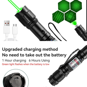 Puntero láser USB Puntero láser de alta potencia Puntero láser Verde rojo para la enseñanza de senderismo - Product Image 2