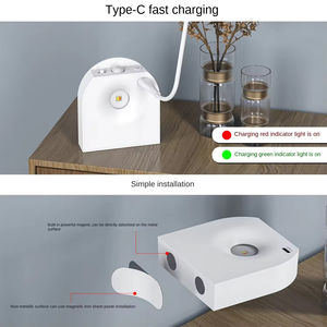 Lámpara de Pared Interior Recargable USB, Decoración Moderna para el Hogar, Sensor de Movimiento Nórdico, Inalámbrica, Magnética, Luces LED Nocturnas para Escaleras y Mesitas de Noche - Product Image 3