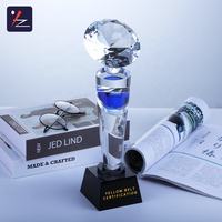 Trophées en cristal transparent de haute qualité, faits à la main, gravure personnalisable pour le Nouvel An