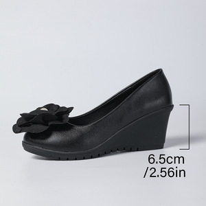 Chaussures à talons compensés florales européennes et américaines grande taille, à enfiler, pour l'été - Product Image 6