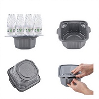 Boîtes repas auto-chauffantes jetables en plastique alimentaire de 32 oz, kits repas, packs chauffants, pots pour personnes pressées, vente en gros disponible