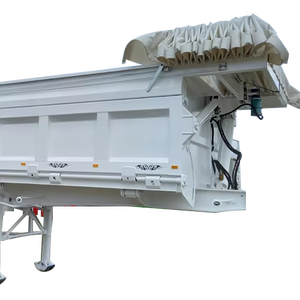 CHANGCHI-<span class=keywords><strong>Remolque</strong></span> volquete inclinado de Australia, <span class=keywords><strong>remolque</strong></span> volquete de alta calidad de 3 ejes, 45T, semirremolque volquete lateral con lona enrollable eléctrica - Product Image 1