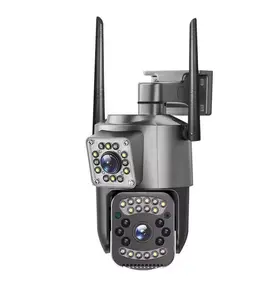 Exterior 8mp Dual Hd Cmos Sensores H.265 Cámara IP Movimiento humano Alarma Wifi CCTV Cámara 2K