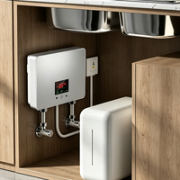 Chauffe-eau électrique mural sans réservoir en plastique pour usage domestique, 5500W 220V, chauffage instantané pour salle de bain et douche, prix usine bas