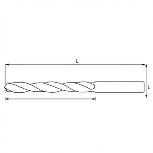 Fervi Helical Cylindrical <b>Drill</b> <b>Bit</b> 10mm Length L For Metal Drilling - Product Image 2