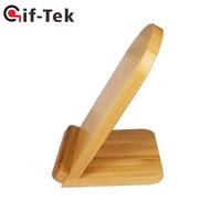 Chargeur sans fil 15W/10W à succès, certifié CE, QC3.0 Type-C, support de charge en bois pour téléphone portable