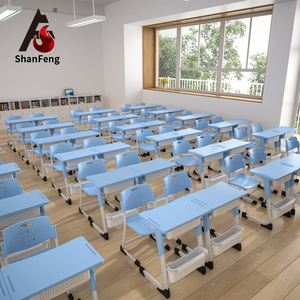 Ensemble de bureau et chaise ergonomiques modernes et durables, réglables en hauteur, pour salle de classe, idéal pour les appartements de collégiens - Product Image 1