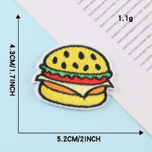 Creative Embroidery Simulation Food Applique Hamburger Pizza Patch for Diy Decoration - Product Image 6