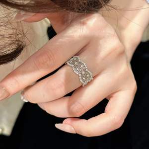 <b>Queen</b> S925 Pure Silver Antique Style Lace Ring Bracelet Set Retro Light Luxury <b>Court</b> Style Fine Jewelry - Product Image 4