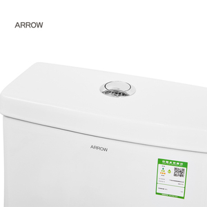 Inodoro de una pieza ARROW moderno, alargado, con doble descarga, sifón en S y taza de cerámica - Product Image 4