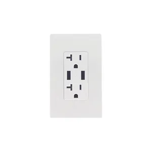 US standard 6 pins socket with type A+A charger USB ports and tamper resistant electrical USB outlet 20A 125V