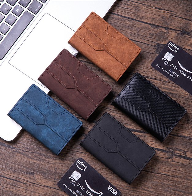 Minimalist Smart Wallet Magnetic RFID Blocking Credit Card Holder with Slim Pop Card Holder 9-13 Cards Bifold Short Length