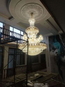 Büyük büyük E14 imparatorluk kristal avize aydınlatma Villa otel ev dekorasyon için - Product Image 6