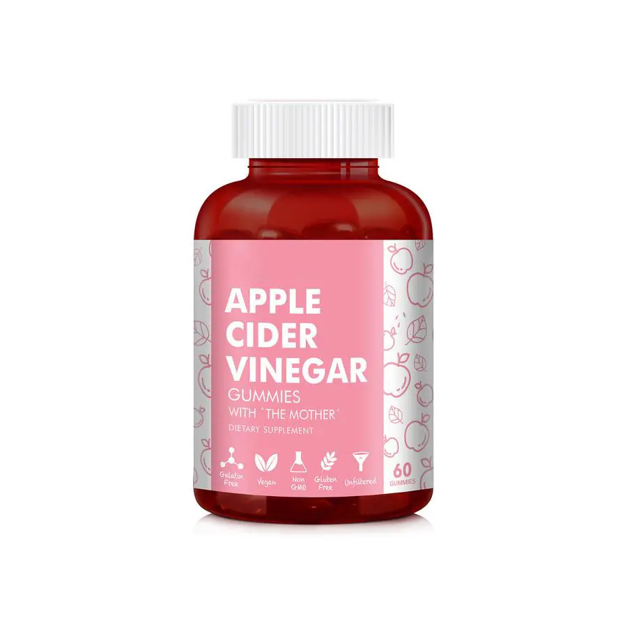 Private Label Natuurlijke Pectine Supplement Veganistische Appelazijn Cider Gummy Vitaminen Met Appelazijn Cider 1000Mg