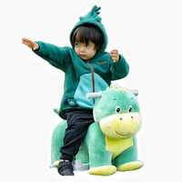 Poussette électrique à quatre roues en peluche rechargeable pour enfants de 1 à 6 ans