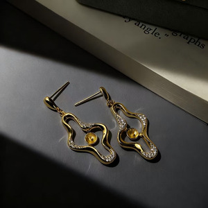 22685 Accesorios de Perlas DIY, Base Vacía para Pendientes de Plata S925, Joyería de Oro/Plata, Pendientes con Perla Redonda de 6-7mm - Product Image 4