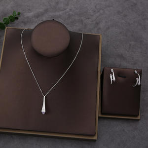 HIBRIDE有名な花の高級アフリカンドバイジュエリーセット女性のための結婚披露宴ジルコン結婚式ブライダルネックレスイヤリングセットN-976 - Product Image 4