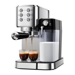 2024 Offre Spéciale <span class=keywords><strong>100</strong></span>% usine expresso fabricant réservoir d'eau amovible Compact maison Cappuccino moulin expresso Machines à café - Product Image 1