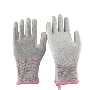 Guantes de trabajo industriales antiestáticos al por mayor de fábrica de China, guantes antideslizantes sin pelusa PU Palm Fit ESD para manejo de microchips - Product Image 1