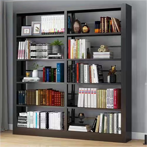 Estantería de hierro de pie, estantería abierta sin puerta, estantería escolar de Metal para libros, estante de exhibición de libros Vertical con 4 estantes - Product Image 2