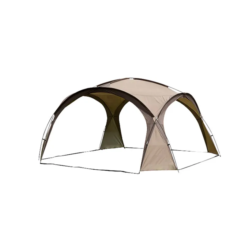 Outdoor camping cúpula dossel impermeável, pára-sol, rasgo resistente Oxford pano fibra de vidro rod circular dossel