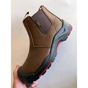Bottes Chelsea en daim vert olive pour hommes DSF53, imperméables, à enfiler, chaussures de travail à la cheville - Product Image 5