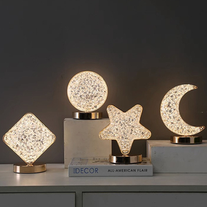 Herstellerdirektverkauf Schreibtischlampe Stern-Mond-Tischlampe Kindergeburtstags-Geschenk Luxuriöse Touch-Dekorations-Nachtlampe - Product Image 3