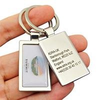 Großhandel Werbe-Schlüsselanhänger mit Epoxidharz, Metall-Schlüsselanhänger, Souvenir mit individuellem Druck, schwarzes Laserlogo, Werbegeschenk