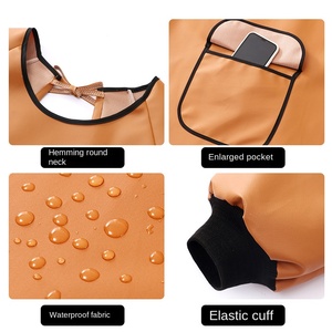 Grembiule da lavoro personalizzato da cucina da <span class=keywords><strong>uomo</strong></span> e da donna per la ristorazione impermeabile a maniche lunghe a prova di olio nuovo Design - Product Image 5