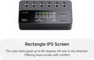 E625 6-Channel 1S <b>LiPo</b> <b>Charger</b>/Discharger Storage 3.70/4.20V Compatible for Tiny Whoop FPV Racing Drone - Product Image 6