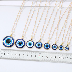 Collar con Colgante de Amuleto Nazar de Diseño Simple, Chapado en Oro de 18K, Ojo Turco Azul, Collares Religiosos de Ojo Turco para Mujeres, Hombres y Niñas - Product Image 4