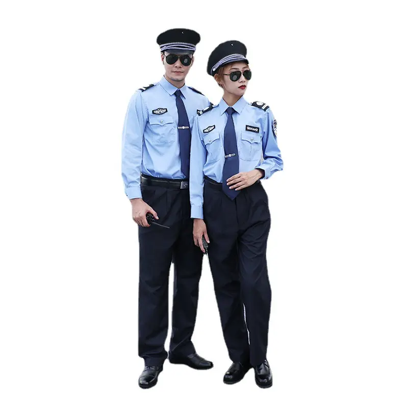 Produsen seragam pengaman lengan panjang uniseks, sampel seragam pelindung keamanan luar ruangan pribadi