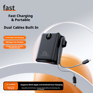 พาวเวอร์<span class=keywords><strong>แบ</strong></span>งค์ชาร์จเร็ว 22.5W ความจุ 30000mAh พร้อมจอ LED แสดงผล สายชาร์จใน<span class=keywords><strong>ต</strong></span>ัว สำหรับ <span class=keywords><strong>iPhone</strong></span> 17 - Product Image 5