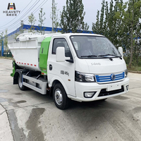 HEAVSTY Nouveau camion poubelle électrique automatique zéro émission 4,7 m³ sans fuite pour Dongfeng Huashen CLD5040ZZZEQBEV