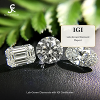 Diamante Cultivado en Laboratorio con Corte Brillante Redondo, DEF VVS VS, Certificado IGI, Diamante Suelto de 0.3 a 5 Quilates, Corte Excelente, Venta al por Mayor, OEM, ODM