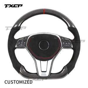 Pour Mercedes Benz <span class=keywords><strong>AMG</strong></span> CLASSE C <span class=keywords><strong>W204</strong></span> <span class=keywords><strong>C63</strong></span> W212 W218 W207 W172 W117 SLK CLK A35 A45 S63 C43 E53 E63 LED <span class=keywords><strong>Volant</strong></span> en fibre de carbone - Product Image 1