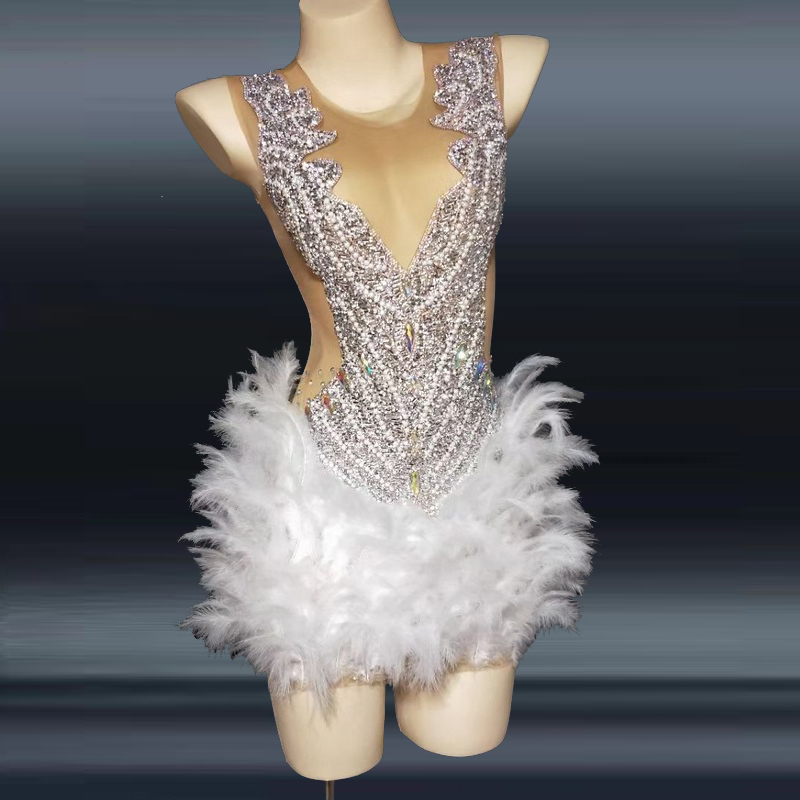 short purple cocktail dresses WHITE FEATHER DRESS – Shop at the Mix main image 1
