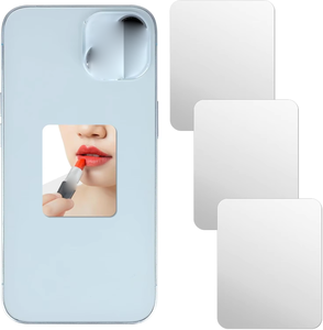 Custom Size Smartphone Back Charm Mirror Decal Acrylic Adhesive Make up Rectangle Phone Case for Women Gift