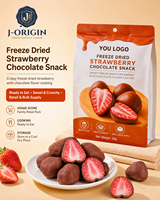 Gedroogde aardbeien snack, echt fruit, knapperig dessert topping, klaar om te eten, 38g, Fujian groothandel OEM leverancier, 12 maanden houdbaarheid