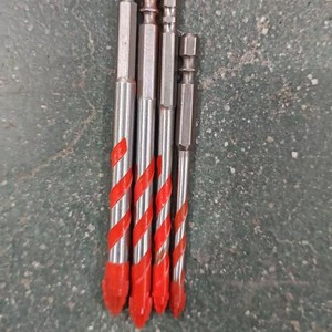 Broca extendida para azulejos de 150 mm con vástago hexagonal para vidrio, ladrillo, losa, materiales sintéticos, grafito, acabado brillante - Product Image 2