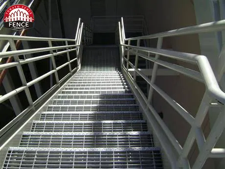Economical stairs with steel grating