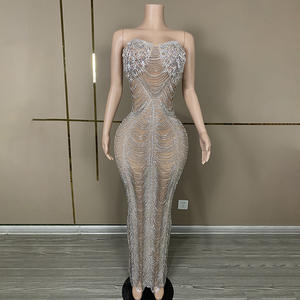 المنتجات الأكثر مبيعًا وصلت حديثًا أنيقة طويلة من الشراريب فستان ضيق للنساء مثير لحفلات السهرة - Product Image 2