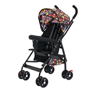 Lightweight Folding Baby Stroller With Shock Absorption For Sitting And Lying Down Simple And Compact Baby Stroller