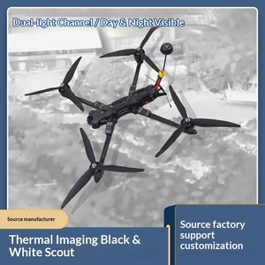<span class=keywords><strong>Drone</strong></span> FPV à imagerie thermique 10 pouces 640x512, transmission d'image 5.8G 3W, capacité de charge 4KG, noir et blanc - Product Image 4