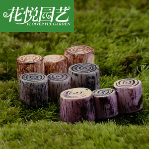 Pieux en bois, piliers de pont, souche d'arbre, petits ponts, mousse, ornements de micro-paysage, artisanat en résine, décoratifs - Product Image 4