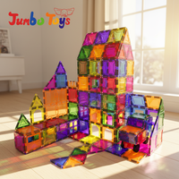 Ensemble de blocs de construction magnétiques 100 pièces translucides 3D, jouet éducatif STEM pour enfants, vente en gros OEM ASTM EN71