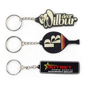 <b>Custom</b> Soft Pvc Keychain Cartoon Letter Cute Keyring Make Rubber 2d Your Logo <b>Key</b> Chain - Product Image 4