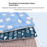Coussin pour animaux de compagnie chat et chien, imprimé animal de dessin animé, forme rectangulaire, adapté à toutes les saisons, pour cages à chats et tapis de couchage
