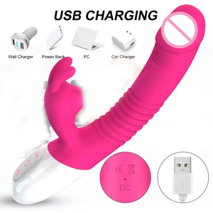 Sıcak satış USB Powered gül vibratör seks Dildo Clit emme tavşan değnek oyuncaklar kadın mastürbasyon için - Product Image 3